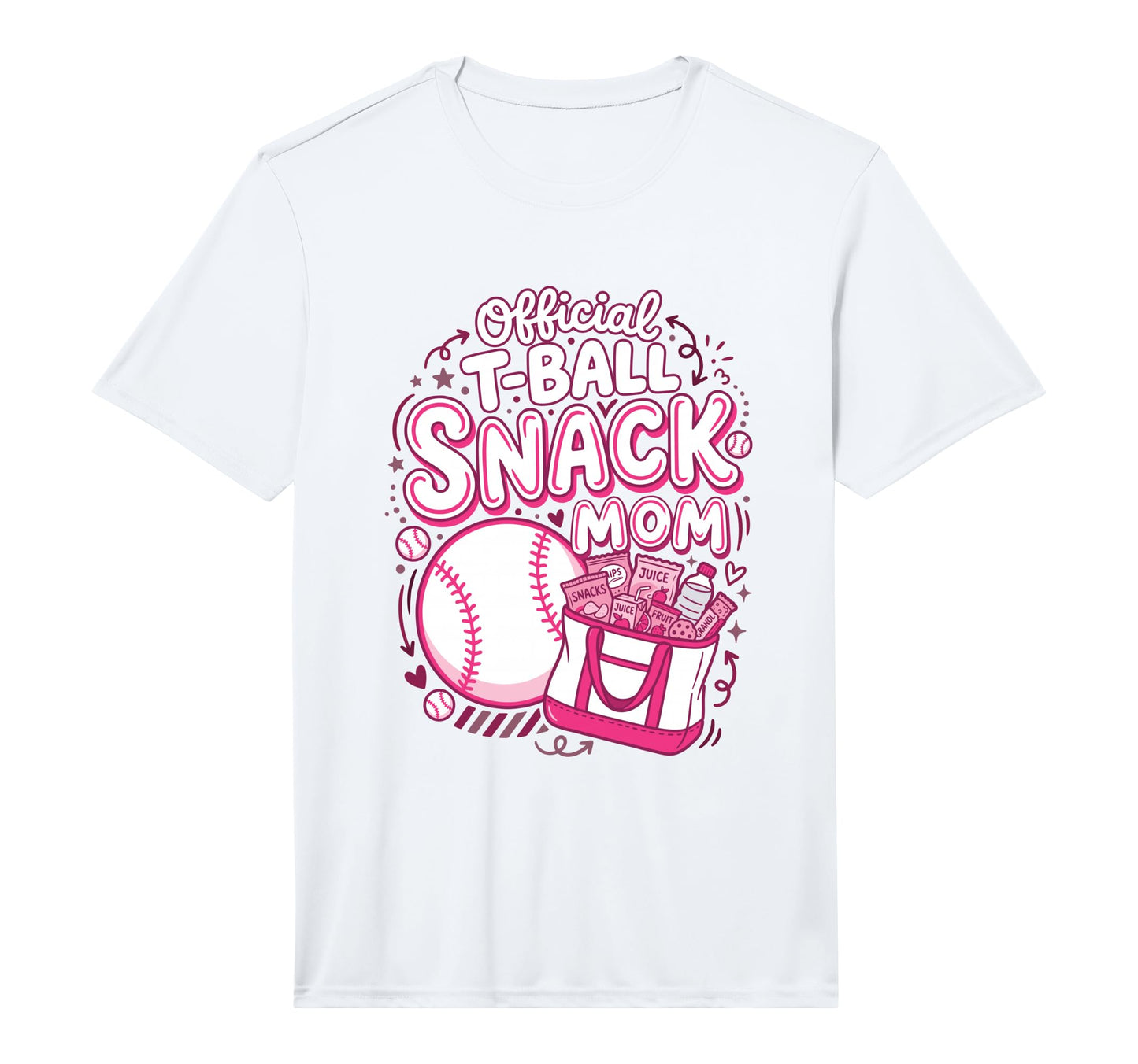 Mens T Ball Snack Mom Support Ball T-Shirt - Trendy Graphic for Adults - T-Shirt, Sweatshirt, Hoodie