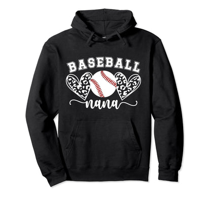 Baseball Nana Grandma Nana Baseball Player Hoodie - Unique Graphic Unisex - T-Shirt, Sweatshirt, Hoodie