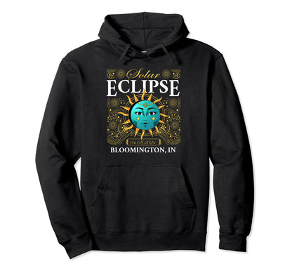 Total Solar Eclipse Bloomington Hoodie - Fun Novelty Design for Adults - T-Shirt, Sweatshirt, Hoodie