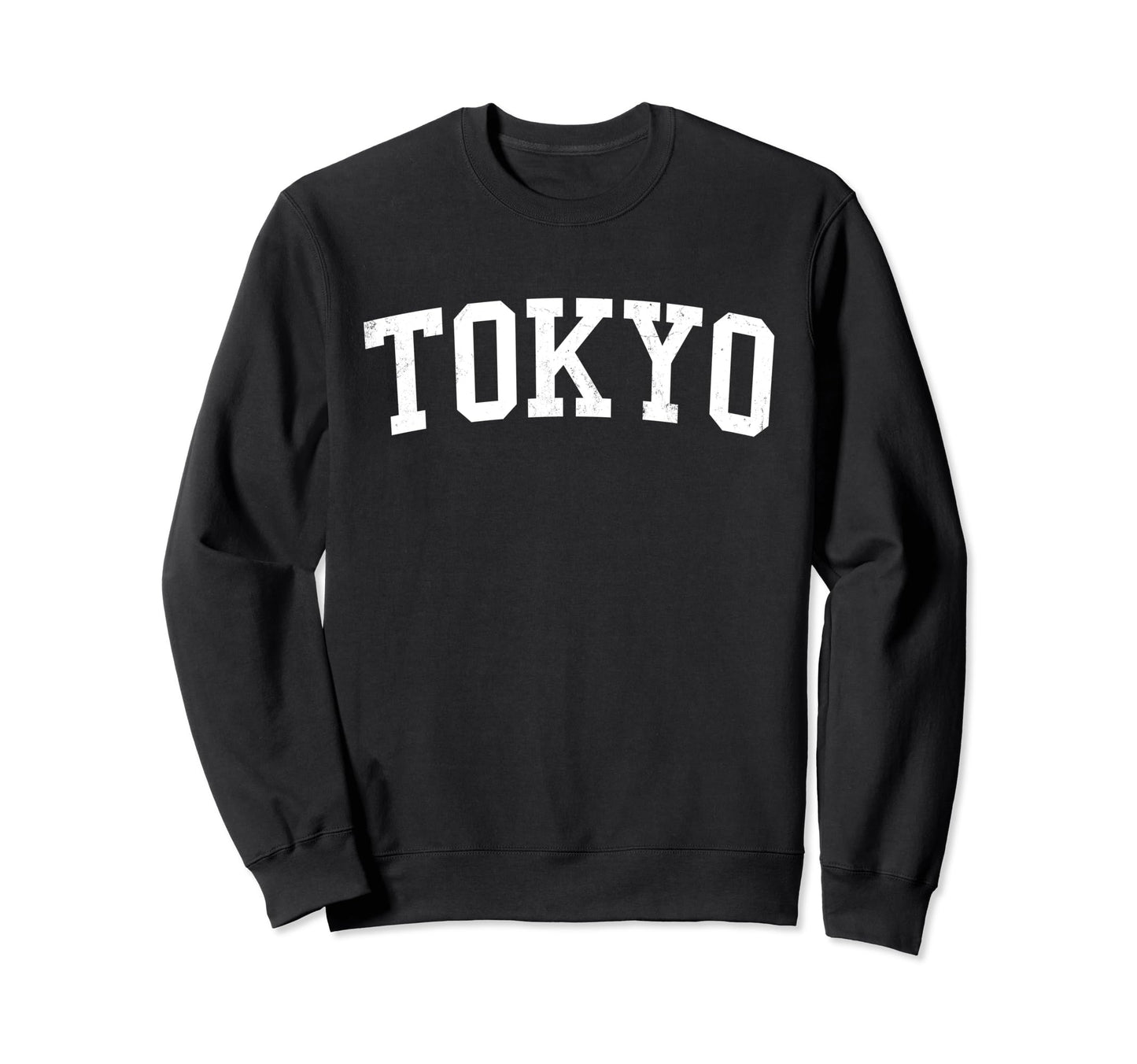 Tokyo Japan Distressed White Sweatshirt - Aesthetic Graphic for Adults - T-Shirt, Sweatshirt, Hoodie