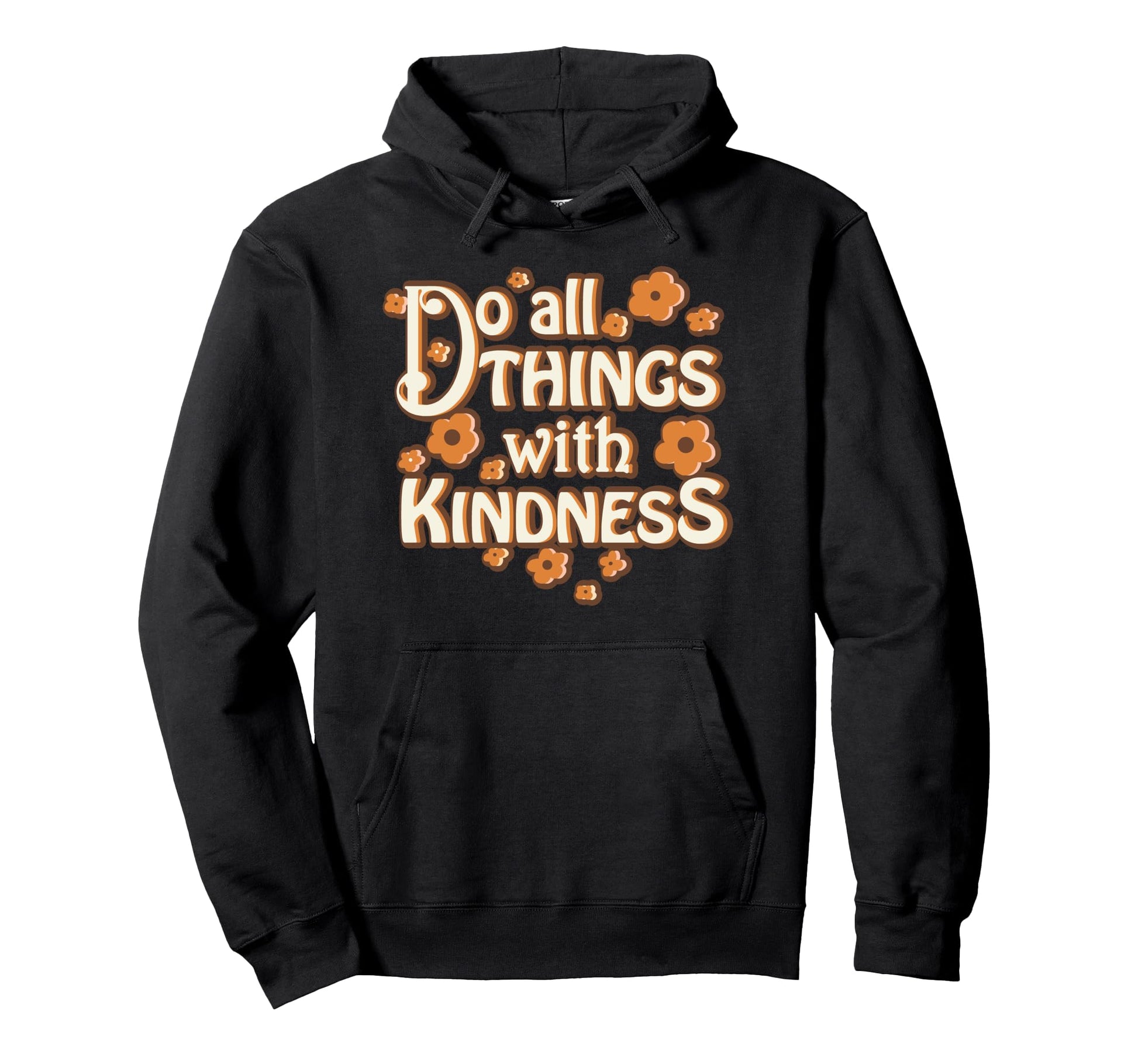 Kindness Glitch Hippie Boho 60S Floral Hoodie - Streetwear Style Unisex - T-Shirt, Sweatshirt, Hoodie