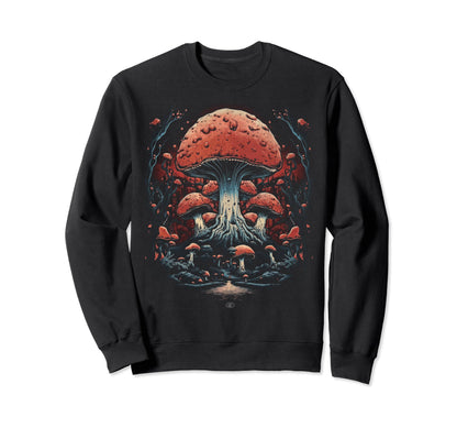 Grunge Mushroom Goth Fungi Sweatshirt - Novelty Apparel Men Women - T-Shirt, Sweatshirt, Hoodie