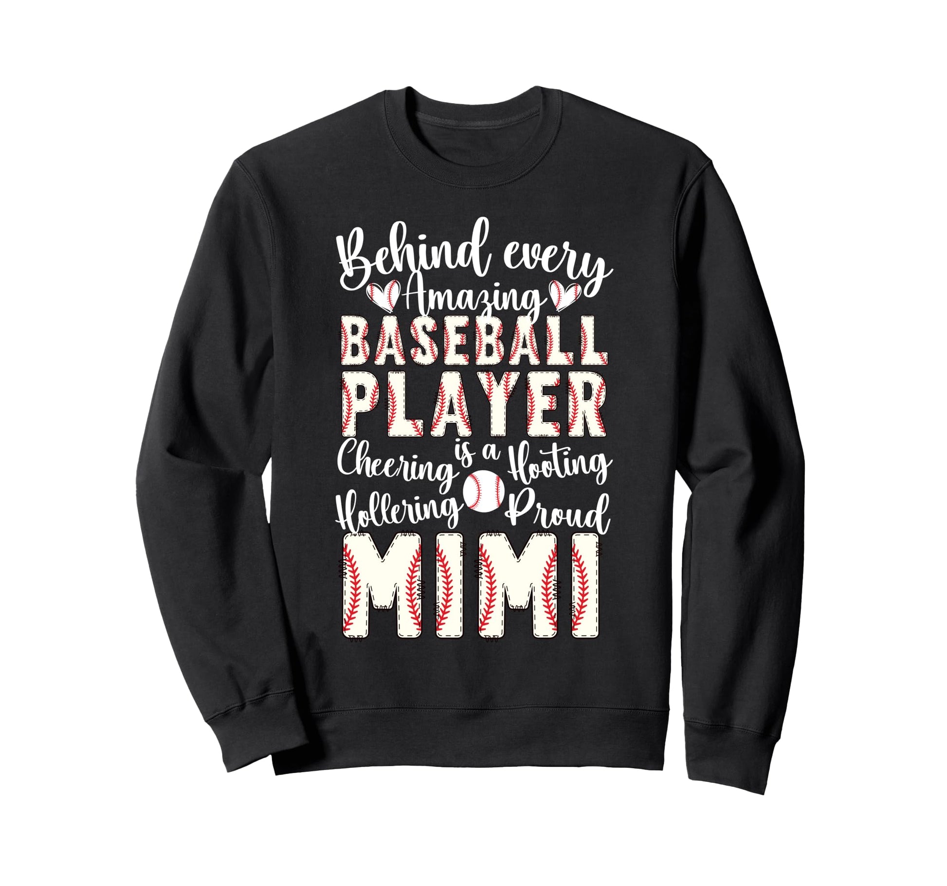Proud Mimi Baseball Player Sweatshirt - Casual Everyday Wear Men Women - T-Shirt, Sweatshirt, Hoodie