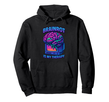 Brainrot Vaporwave Meme Tv Aesthetic Hoodie - Graphic Print Men Women - T-Shirt, Sweatshirt, Hoodie
