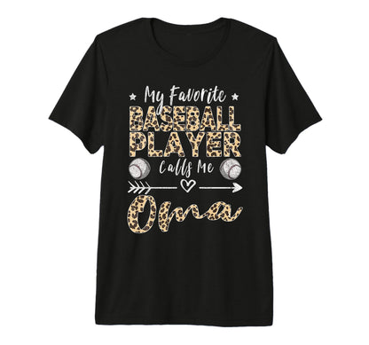 My Favorite Baseball Player Calls T-Shirt - Aesthetic Graphic for Adults - T-Shirt, Sweatshirt, Hoodie