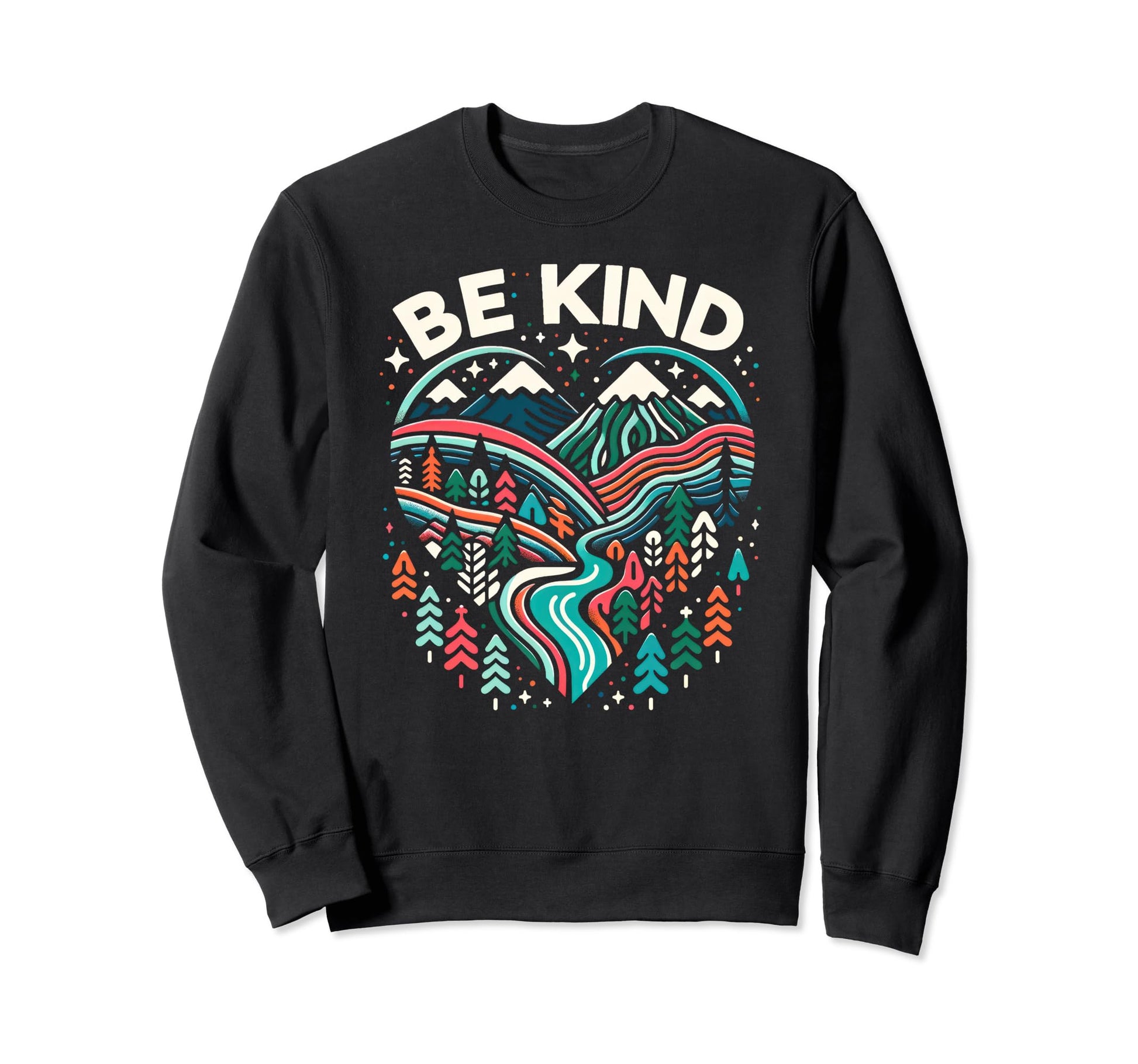 Colorful Heart Peace Womens Hiking Sweatshirt - Novelty Apparel Unisex - T-Shirt, Sweatshirt, Hoodie