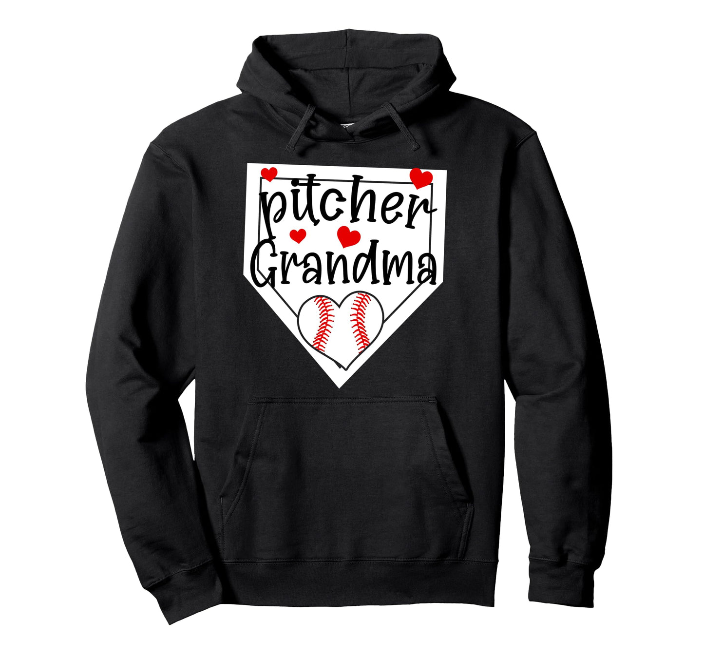 Baseball Pitcher Grandma Baseball Hoodie - Novelty Apparel Men Women - T-Shirt, Sweatshirt, Hoodie