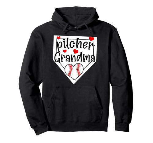 Baseball Pitcher Grandma Baseball Hoodie - Novelty Apparel Men Women - T-Shirt, Sweatshirt, Hoodie