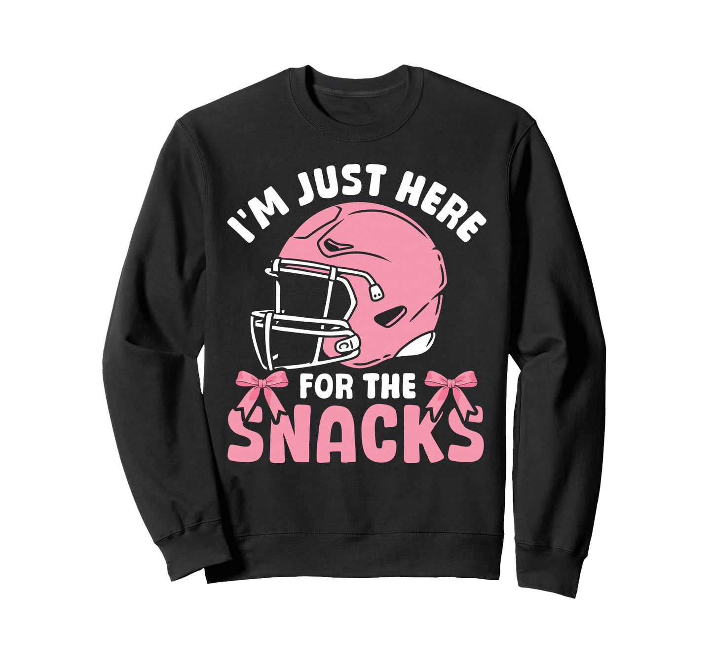 Im Just Here Snacks Football Sweatshirt - Custom Art Print Unisex - T-Shirt, Sweatshirt, Hoodie