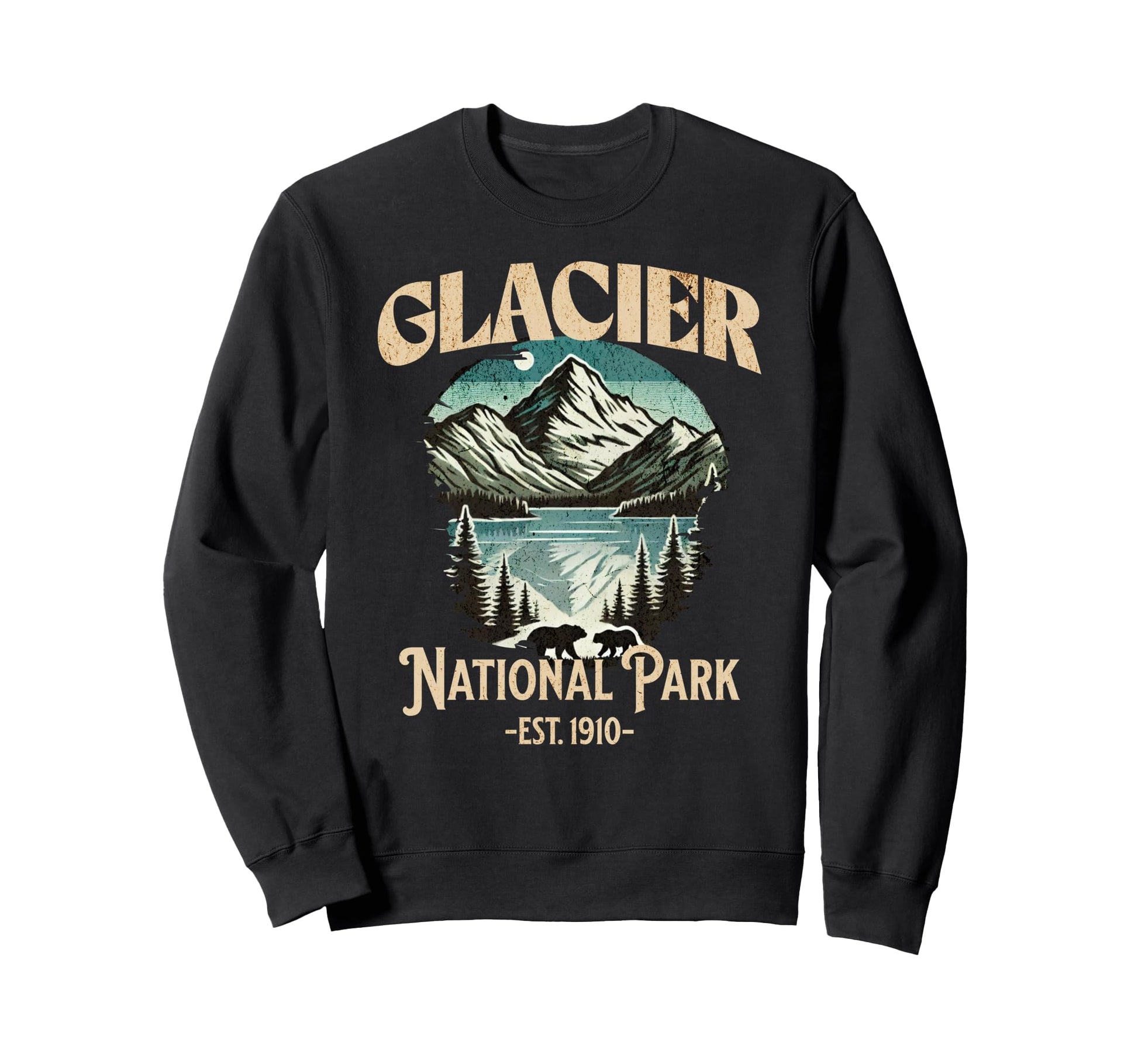 Glacier National Park Est 1910 Sweatshirt - Casual Everyday Wear Men Women - T-Shirt, Sweatshirt, Hoodie