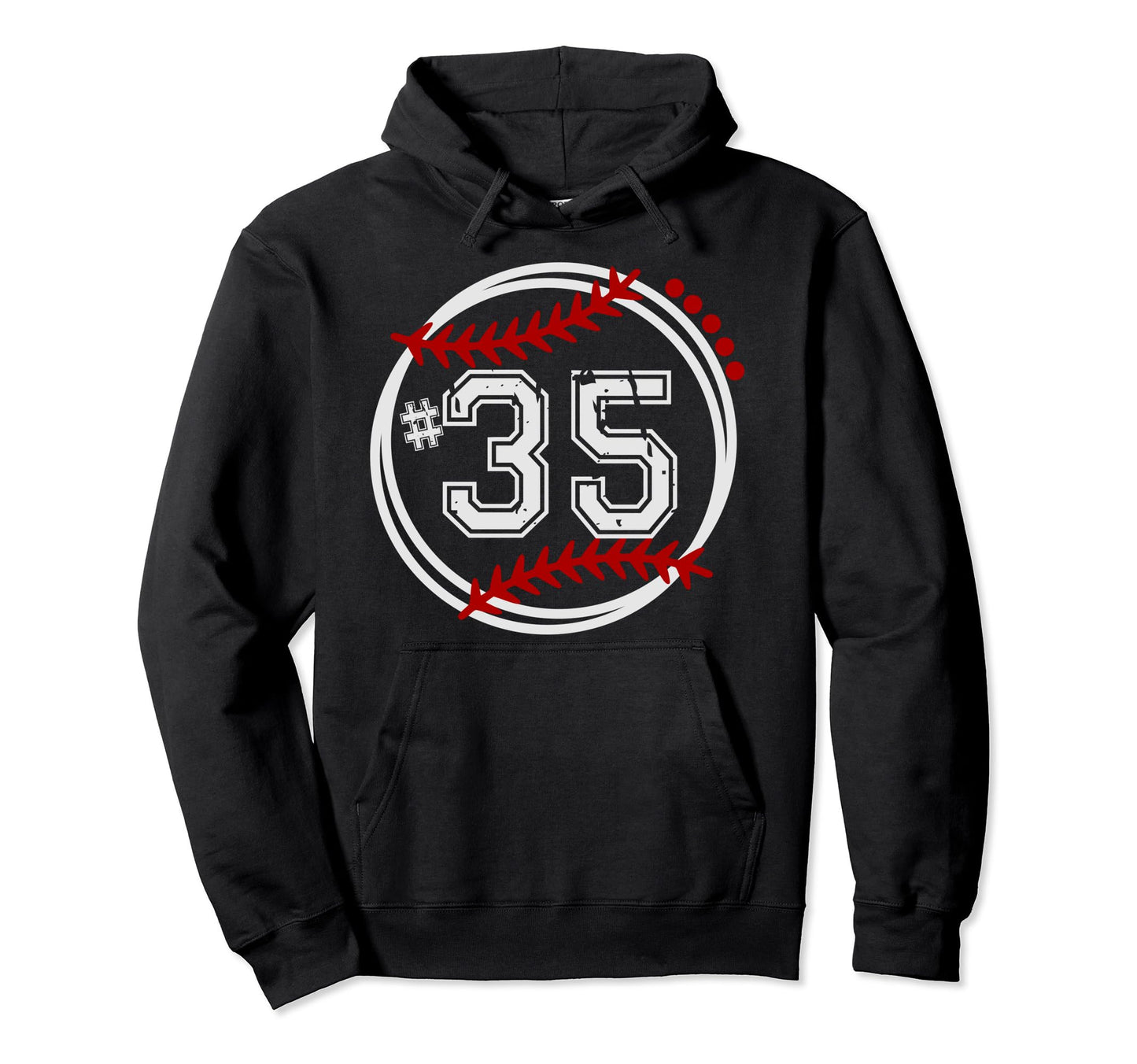 Baseball Jersey Number 35 Trendy Hoodie - Custom Art Print Men Women - T-Shirt, Sweatshirt, Hoodie