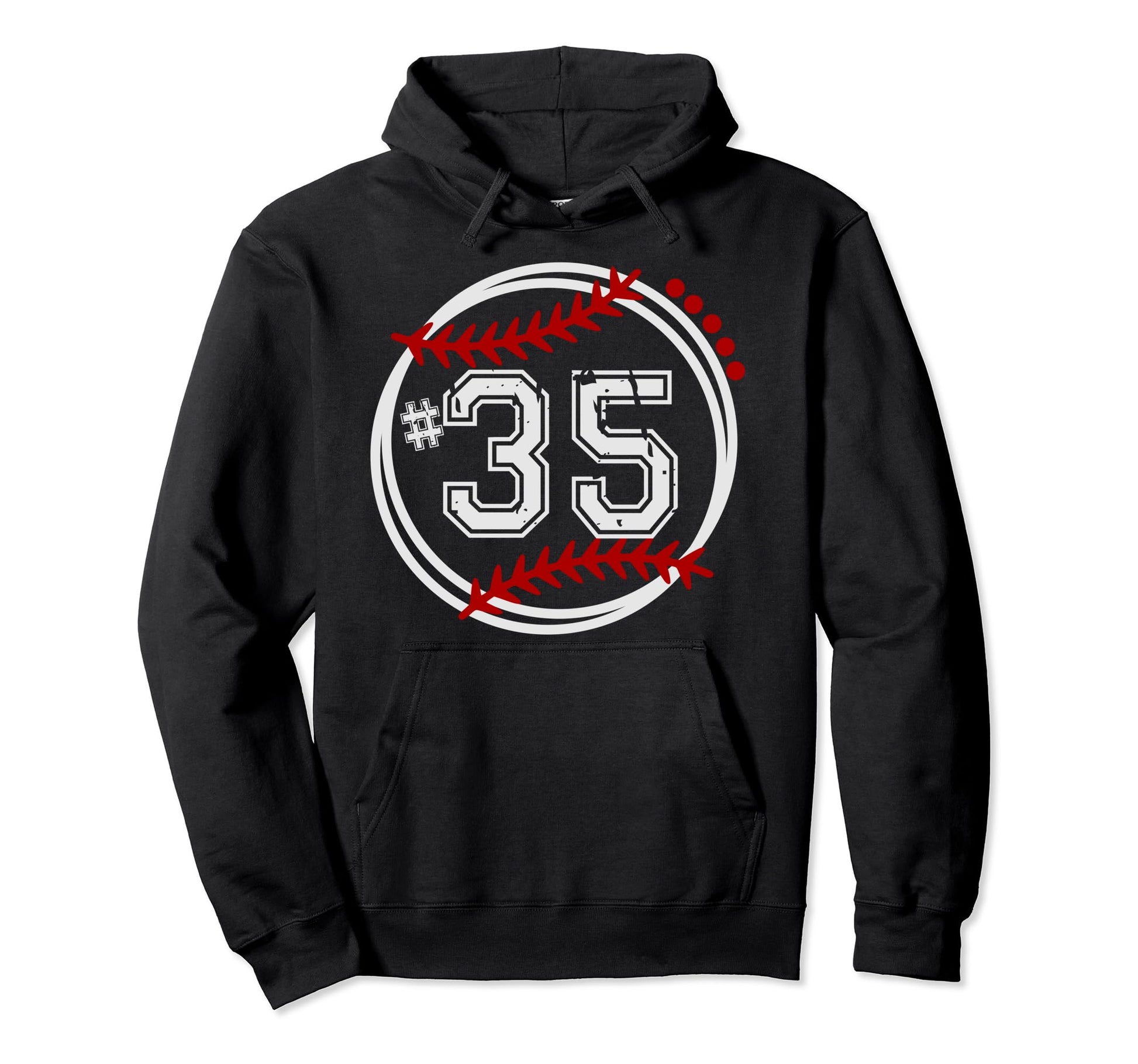 Baseball Jersey Number 35 Trendy Hoodie - Custom Art Print Men Women - T-Shirt, Sweatshirt, Hoodie