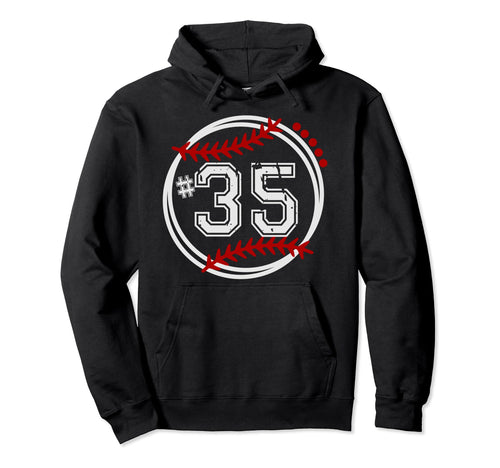 Baseball Jersey Number 35 Trendy Hoodie - Custom Art Print Men Women - T-Shirt, Sweatshirt, Hoodie