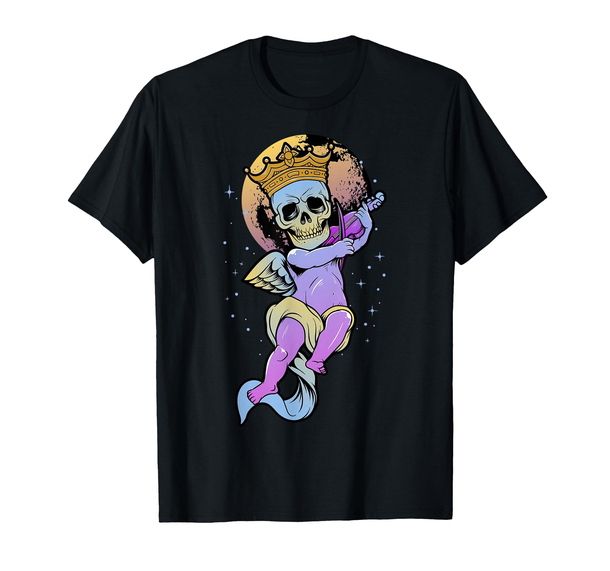 Angel Devil Fairy Skull Aesthetic Edgy T-Shirt - Fun Novelty Design Unisex - T-Shirt, Sweatshirt, Hoodie
