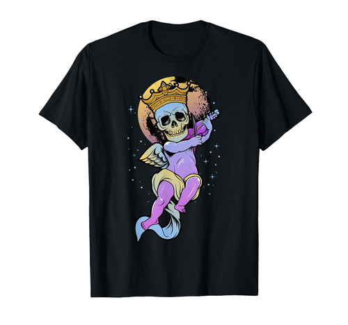 Angel Devil Fairy Skull Aesthetic Edgy T-Shirt - Fun Novelty Design Unisex - T-Shirt, Sweatshirt, Hoodie
