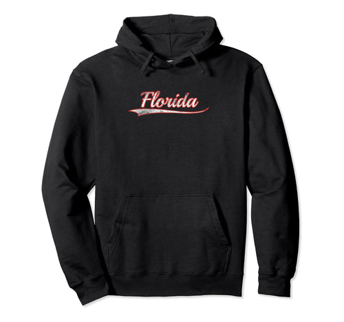 Florida Varsity Distressed Throwback Hoodie - Casual Everyday Wear Unisex - T-Shirt, Sweatshirt, Hoodie