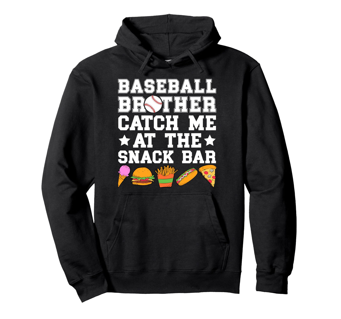 Baseball Brother Funny Brother Baseball Hoodie - Graphic Print for Adults - T-Shirt, Sweatshirt, Hoodie