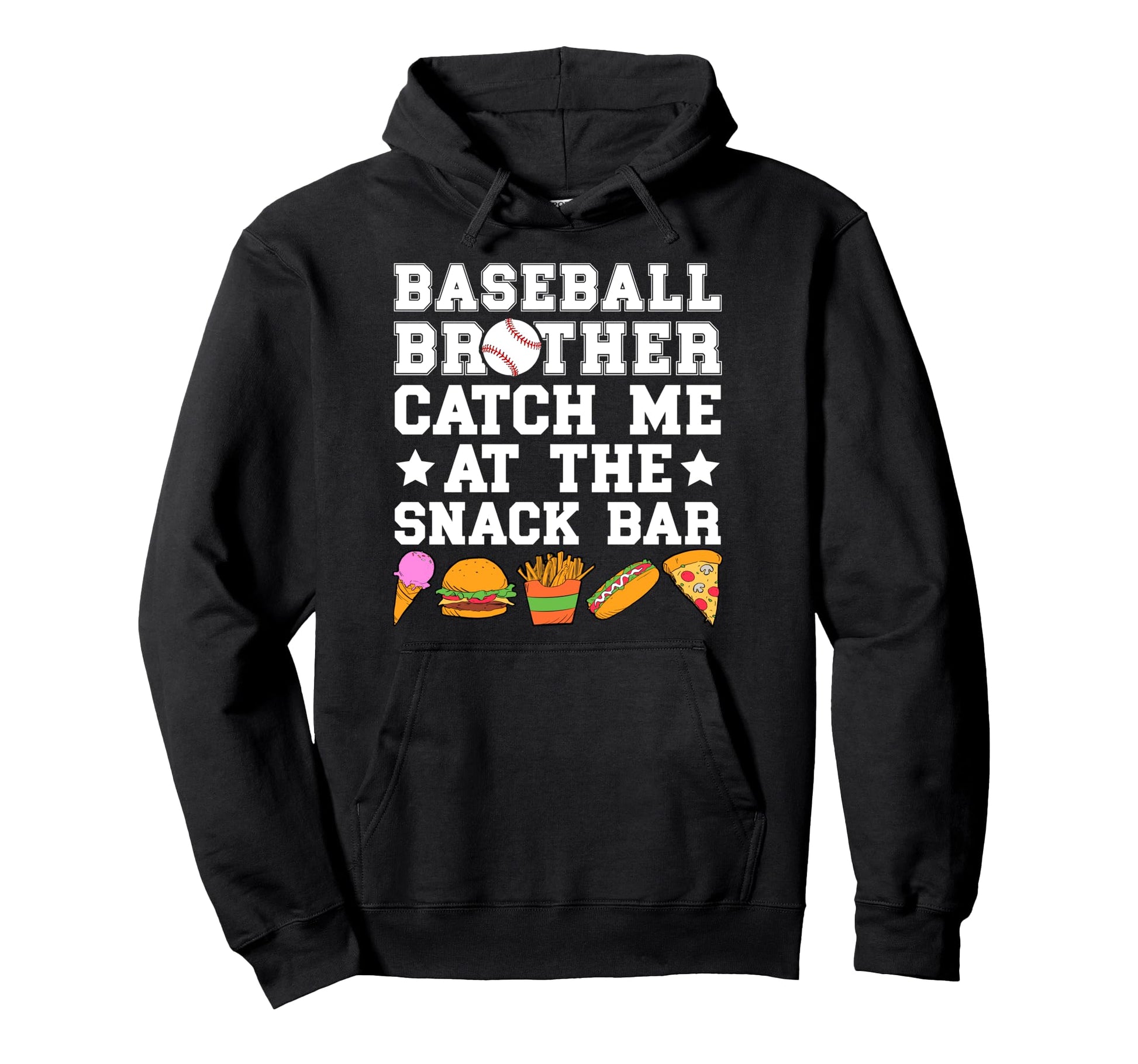 Baseball Brother Funny Brother Baseball Hoodie - Graphic Print for Adults - T-Shirt, Sweatshirt, Hoodie
