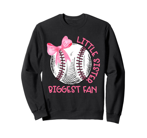 Bow Coquette Little Sister Sweatshirt - Minimalist Print for Adults - T-Shirt, Sweatshirt, Hoodie