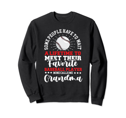 Baseball Player Grandma Sweatshirt - Casual Everyday Wear for Adults - T-Shirt, Sweatshirt, Hoodie