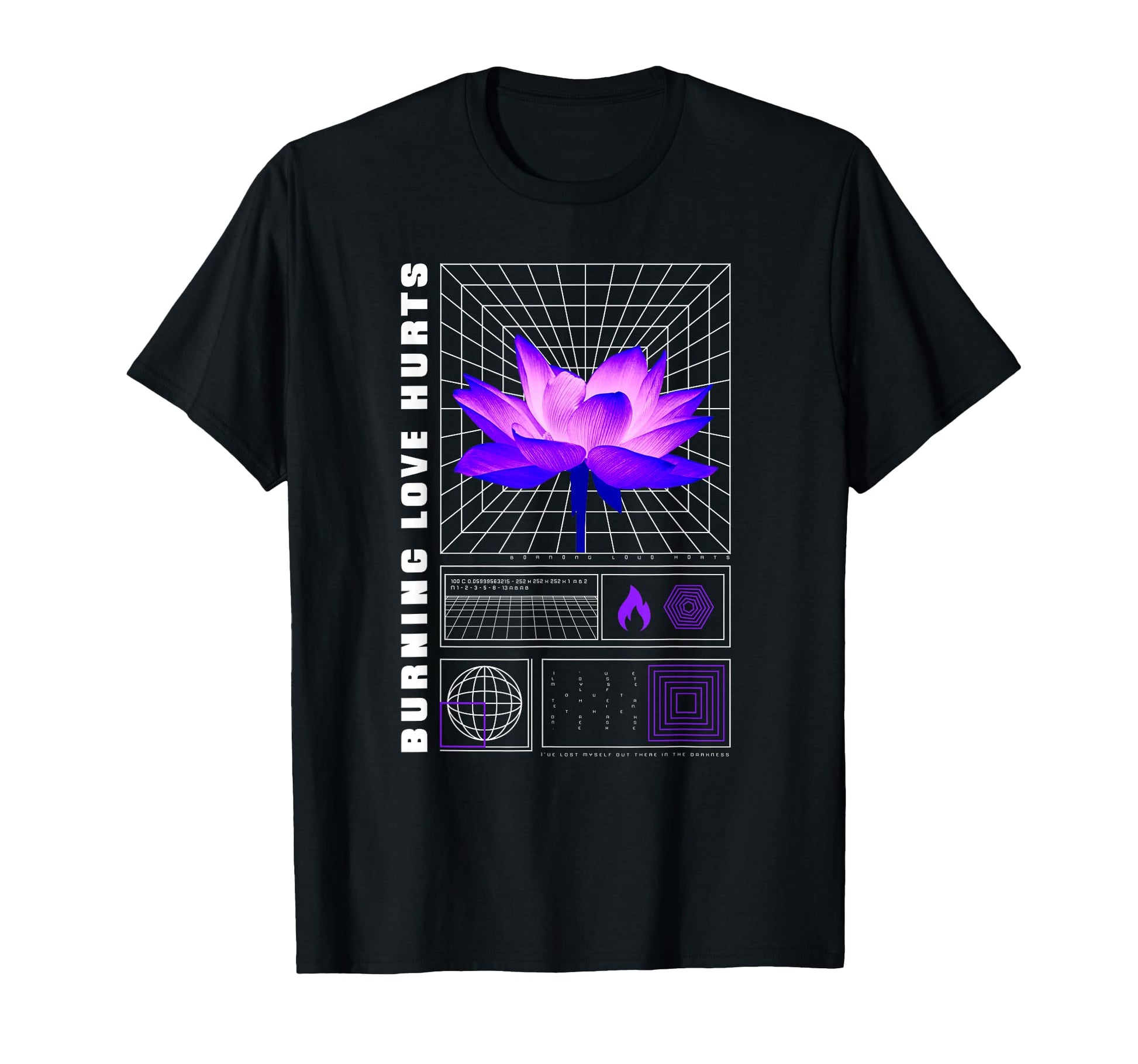 Love Hurts Lotus Aesthetic Vaporwave T-Shirt - Aesthetic Graphic for Adults - T-Shirt, Sweatshirt, Hoodie