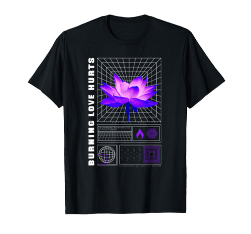Love Hurts Lotus Aesthetic Vaporwave T-Shirt - Aesthetic Graphic for Adults - T-Shirt, Sweatshirt, Hoodie