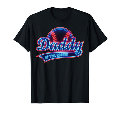 Funny Baseball Player Daddy Rookie T-Shirt - Trendy Graphic for Adults - T-Shirt, Sweatshirt, Hoodie