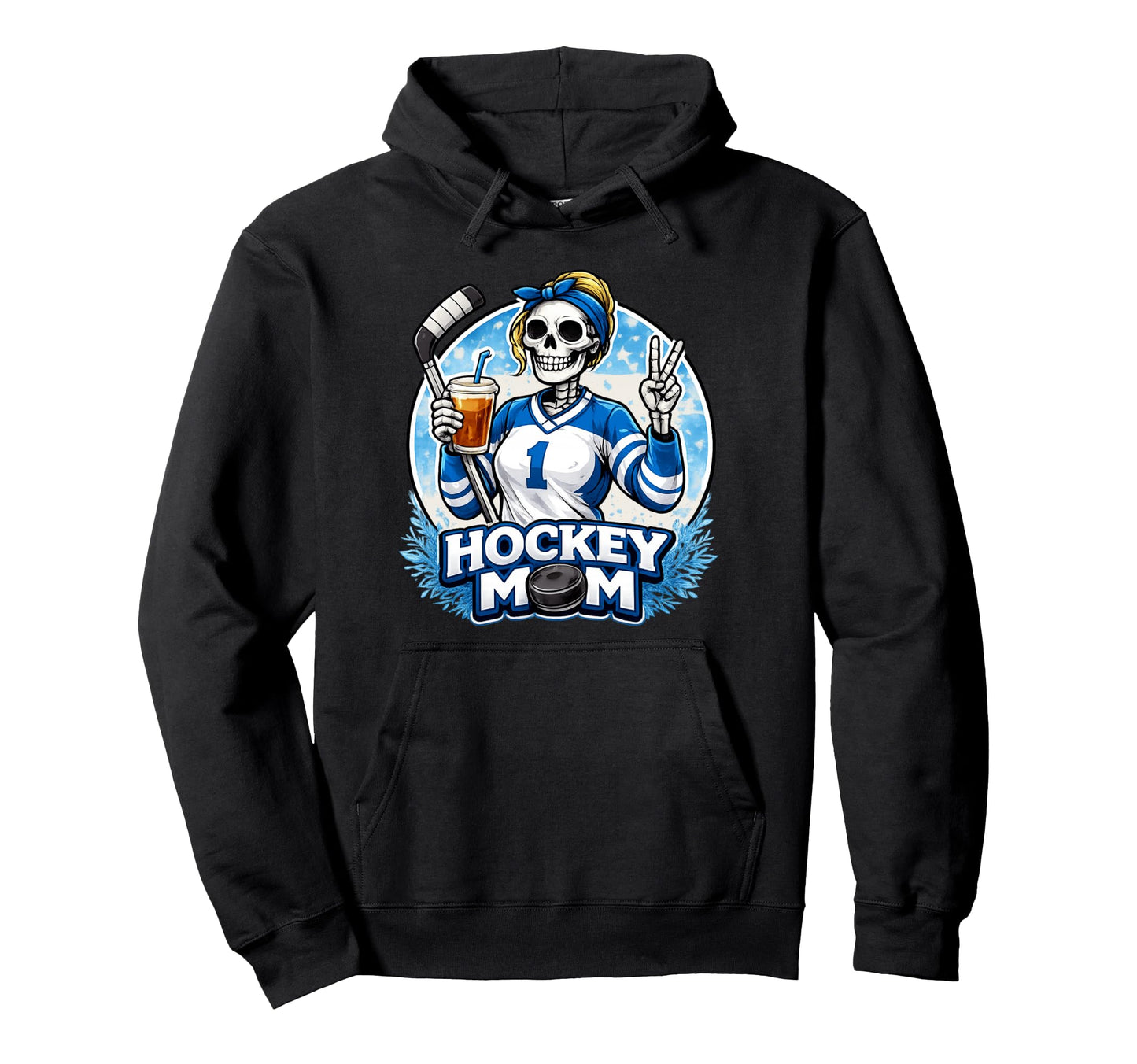 Hockey Mom Funny Game Day Coffee Lover Hoodie - Streetwear Style Men Women - T-Shirt, Sweatshirt, Hoodie
