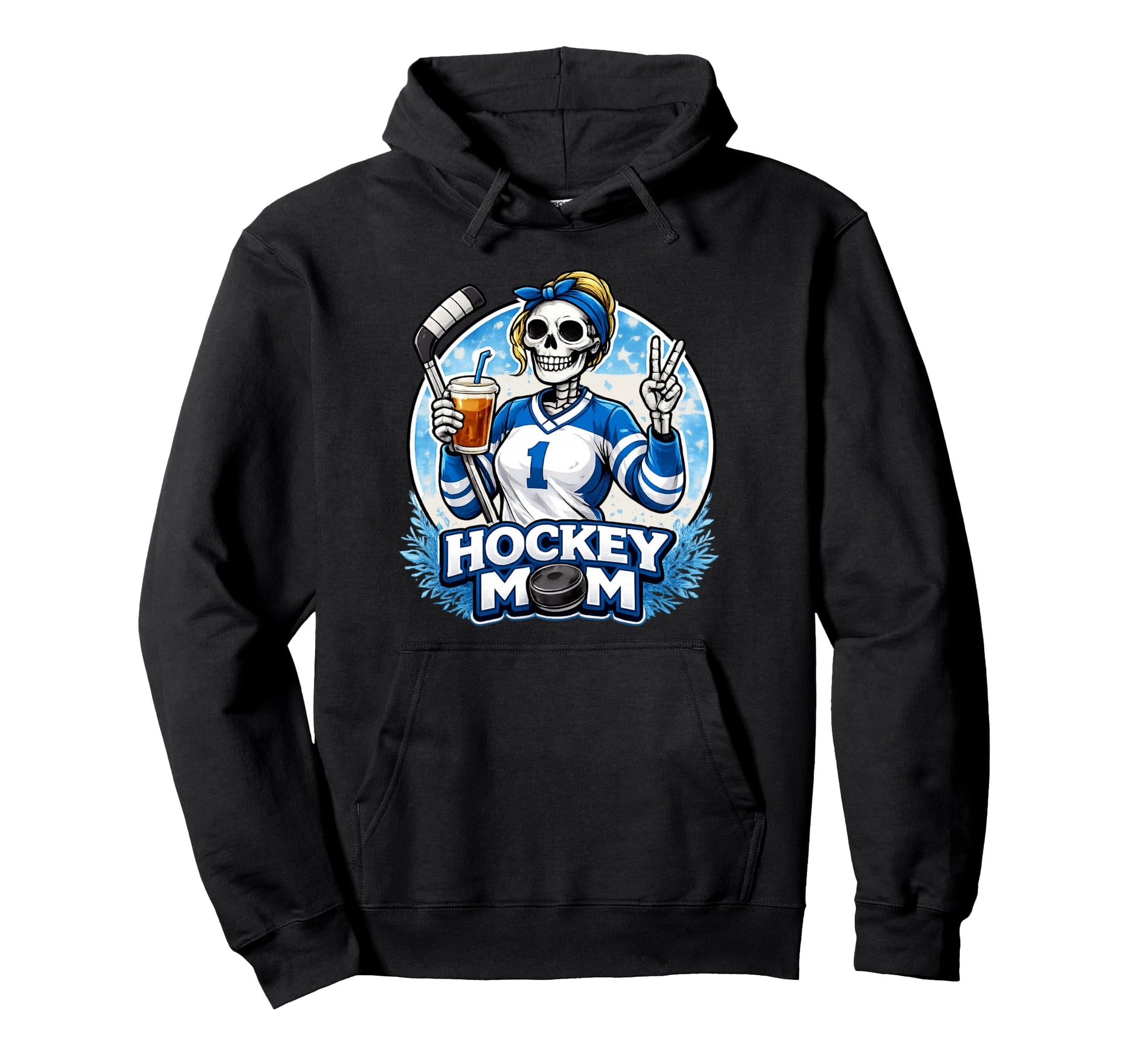 Hockey Mom Funny Game Day Coffee Lover Hoodie - Streetwear Style Men Women - T-Shirt, Sweatshirt, Hoodie