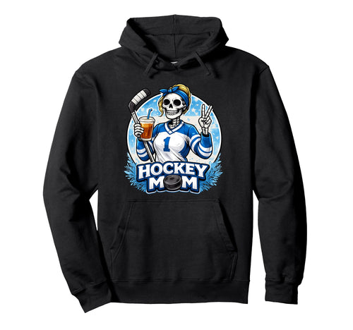 Hockey Mom Funny Game Day Coffee Lover Hoodie - Streetwear Style Men Women - T-Shirt, Sweatshirt, Hoodie