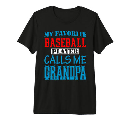 Funny Supportive Grandpa Baseball Player T-Shirt - Graphic Print Unisex - T-Shirt, Sweatshirt, Hoodie