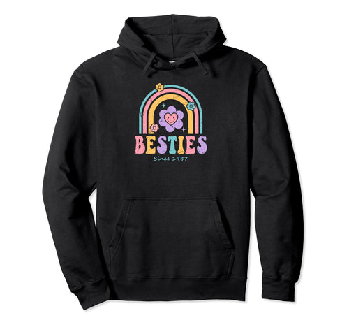 Besties Since 1930 Bff Rainbow Friends Hoodie - Trendy Graphic for Adults - T-Shirt, Sweatshirt, Hoodie