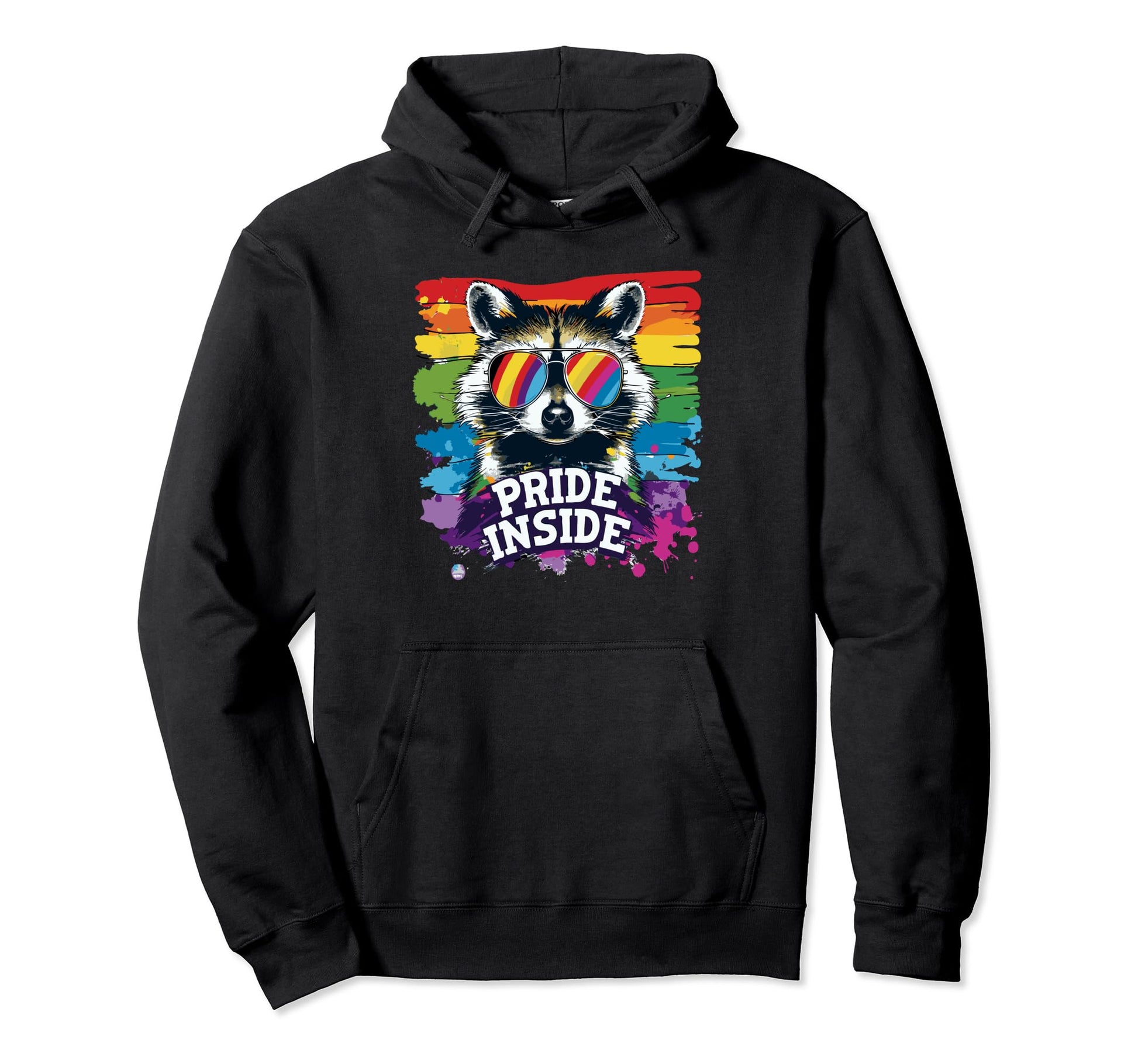 Funny Raccoon Love Sunglasses Summer Gift Hoodie - Unique Graphic Unisex - T-Shirt, Sweatshirt, Hoodie