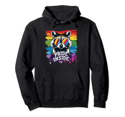 Funny Raccoon Love Sunglasses Summer Gift Hoodie - Unique Graphic Unisex - T-Shirt, Sweatshirt, Hoodie