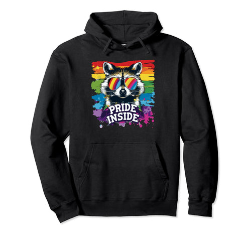 Funny Raccoon Love Sunglasses Summer Gift Hoodie - Unique Graphic Unisex - T-Shirt, Sweatshirt, Hoodie