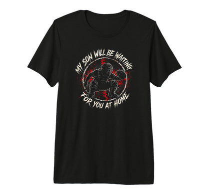 Baseball Catchers Mom Waring Son T-Shirt - Graphic Print for Adults - T-Shirt, Sweatshirt, Hoodie
