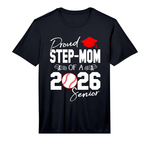 Proud Step Mom 2026 Senior T-Shirt - Fun Novelty Design for Adults - T-Shirt, Sweatshirt, Hoodie