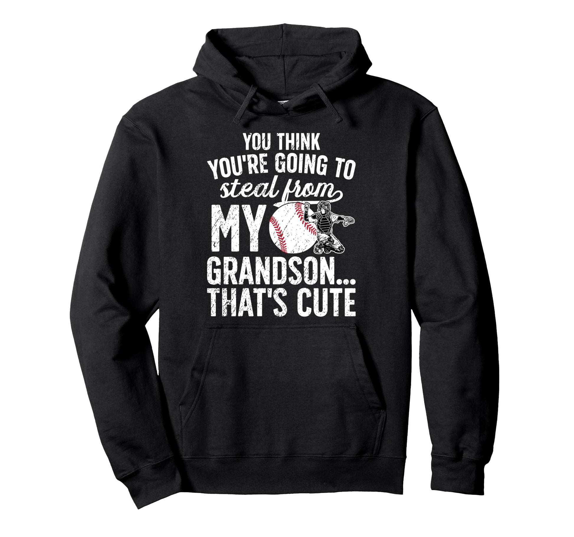 Baseball Catcher Grandma Funny Grandma Hoodie - Trendy Graphic for Adults - T-Shirt, Sweatshirt, Hoodie