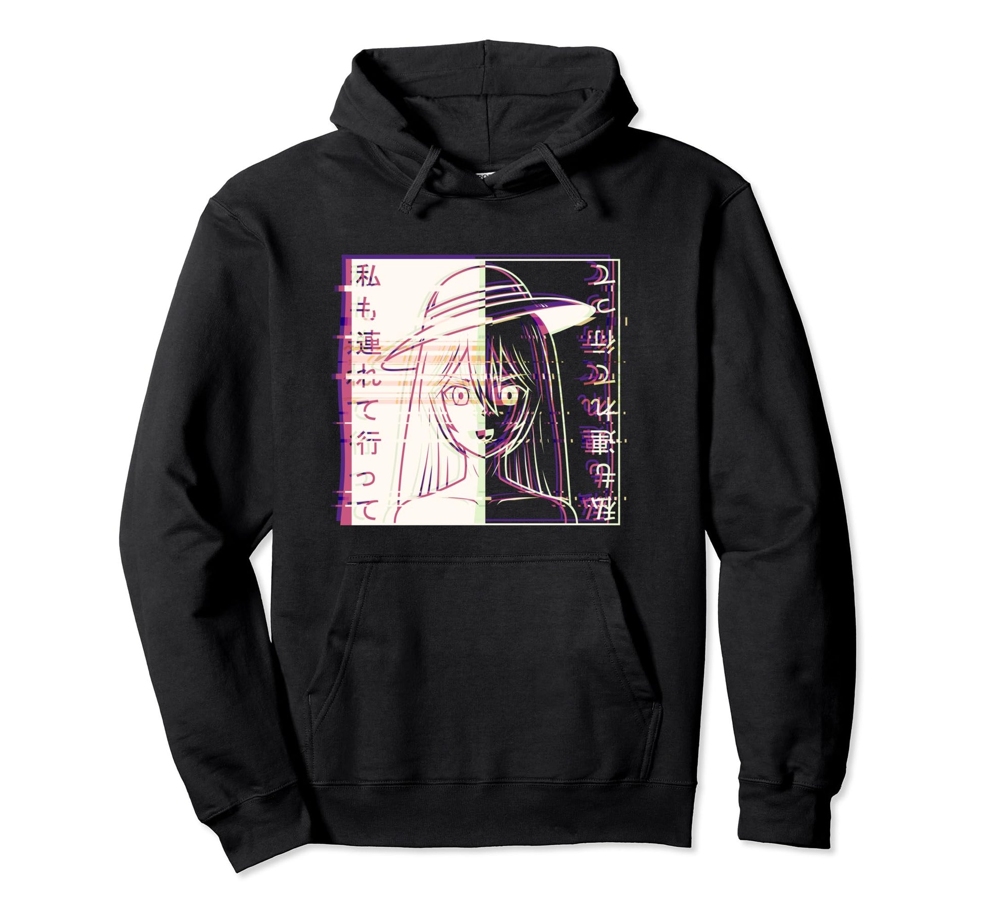 Aesthetic Vaporwave Waifu Anime Hoodie - Unique Graphic Unisex - T-Shirt, Sweatshirt, Hoodie