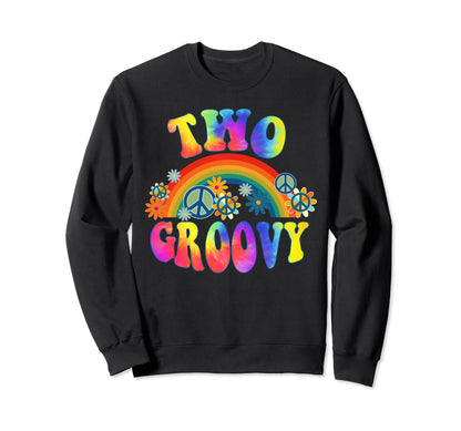Two Groovy Hippie Boho Party Decor Sweatshirt - Streetwear Style Men Women - T-Shirt, Sweatshirt, Hoodie