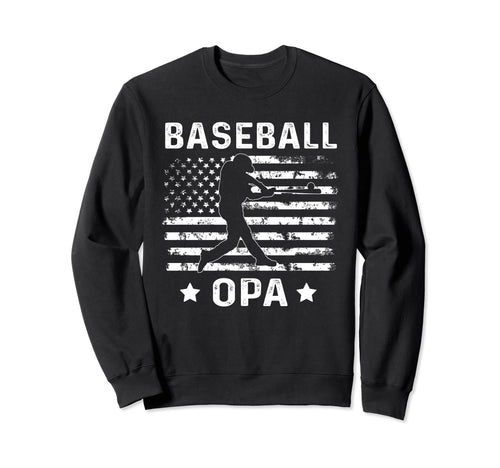 Baseball Opa Grandpa Usa Flag 4Th Sweatshirt - Streetwear Style for Adults - T-Shirt, Sweatshirt, Hoodie