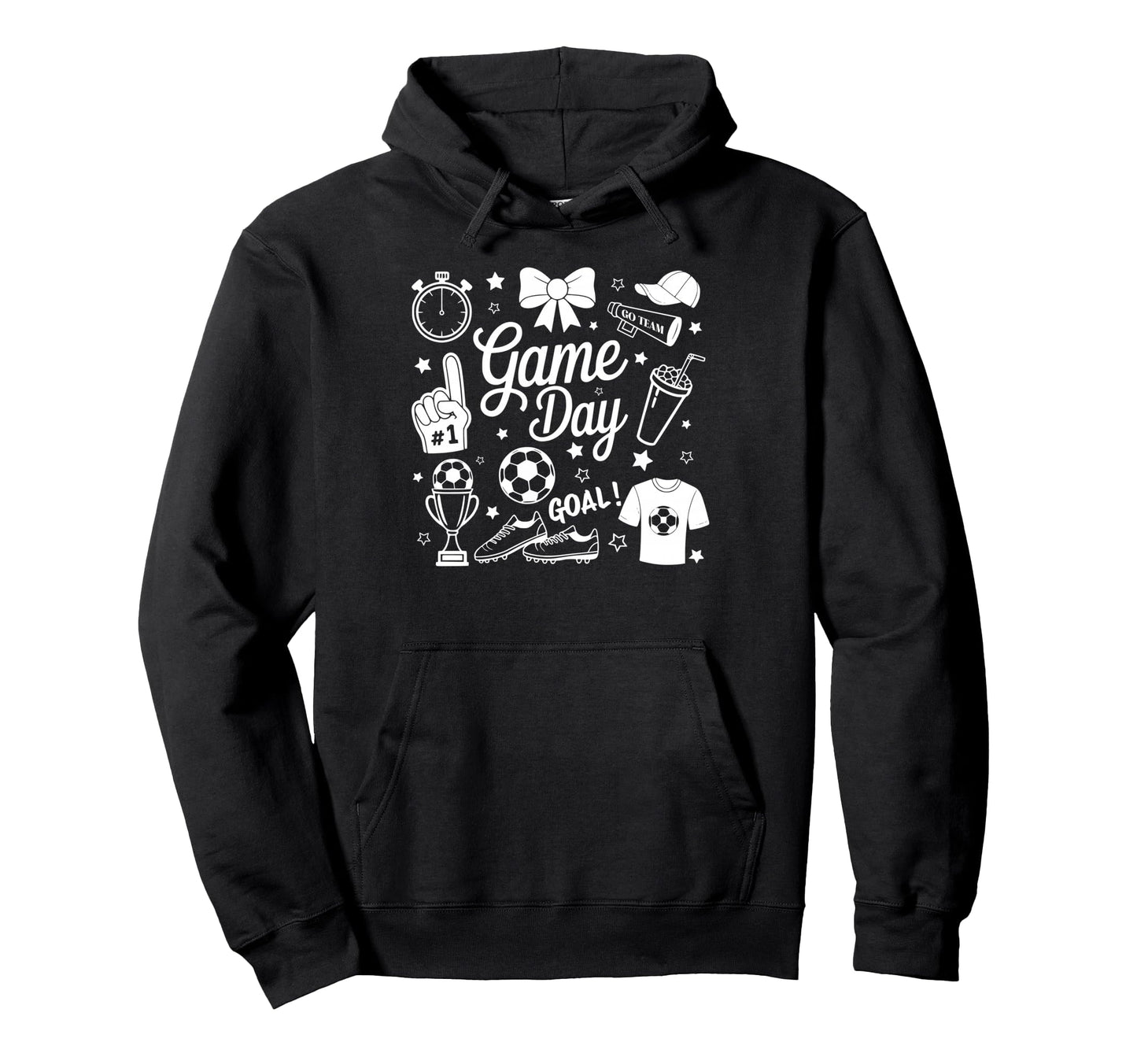 Game Day Soccer Mom Preppy Soccer Hoodie - Novelty Apparel for Adults - T-Shirt, Sweatshirt, Hoodie