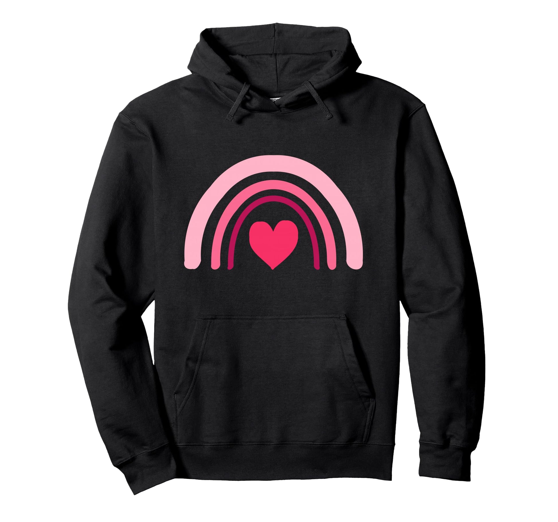 Rainbow Heart Valentines Day Hoodie - Custom Art Print Unisex - T-Shirt, Sweatshirt, Hoodie