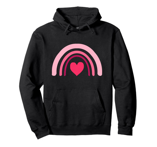 Rainbow Heart Valentines Day Hoodie - Custom Art Print Unisex - T-Shirt, Sweatshirt, Hoodie