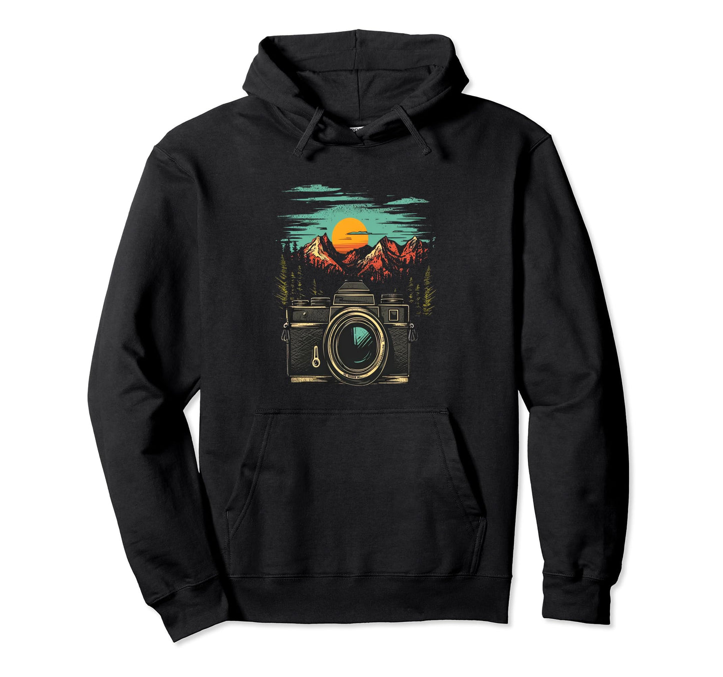 Photography Camera Mountain Nature Hoodie - Streetwear Style for Adults - T-Shirt, Sweatshirt, Hoodie