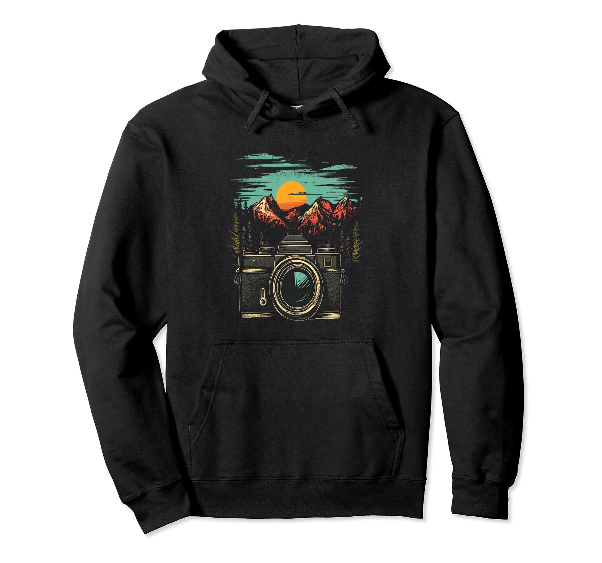 Photography Camera Mountain Nature Hoodie - Streetwear Style for Adults - T-Shirt, Sweatshirt, Hoodie