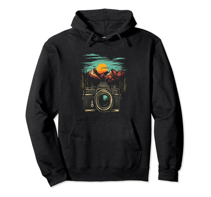 Photography Camera Mountain Nature Hoodie - Streetwear Style for Adults - T-Shirt, Sweatshirt, Hoodie