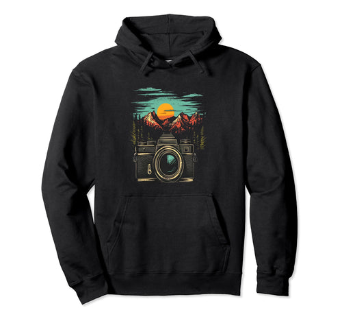 Photography Camera Mountain Nature Hoodie - Streetwear Style for Adults - T-Shirt, Sweatshirt, Hoodie