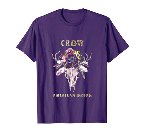 Crow American Indian Tribe Boho Floral T-Shirt - Unique Graphic Unisex - T-Shirt, Sweatshirt, Hoodie