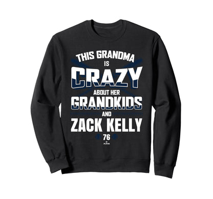 Grandma Crazy Zack Kelly Boston Sweatshirt - Minimalist Print Men Women - T-Shirt, Sweatshirt, Hoodie